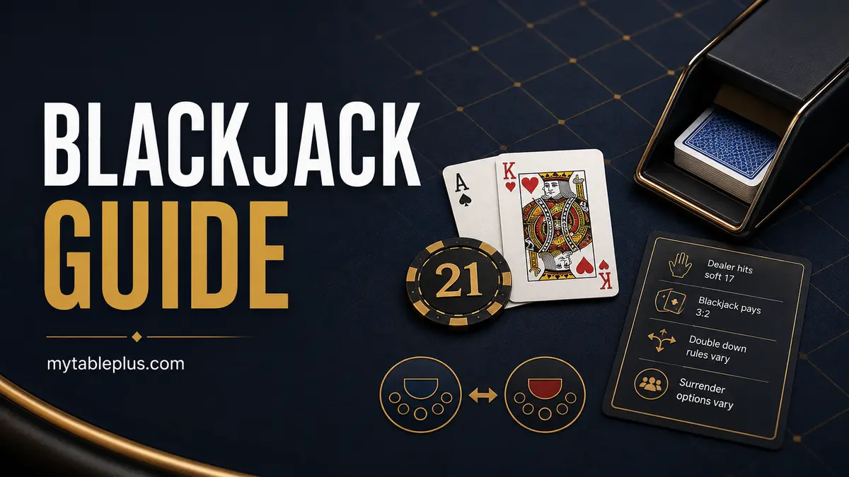 Blackjack table illustrating 3 to 2 and 6 to 5 payout differences