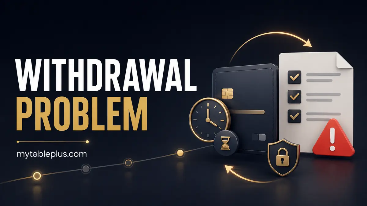 Table Plus withdrawal problem status and troubleshooting illustration